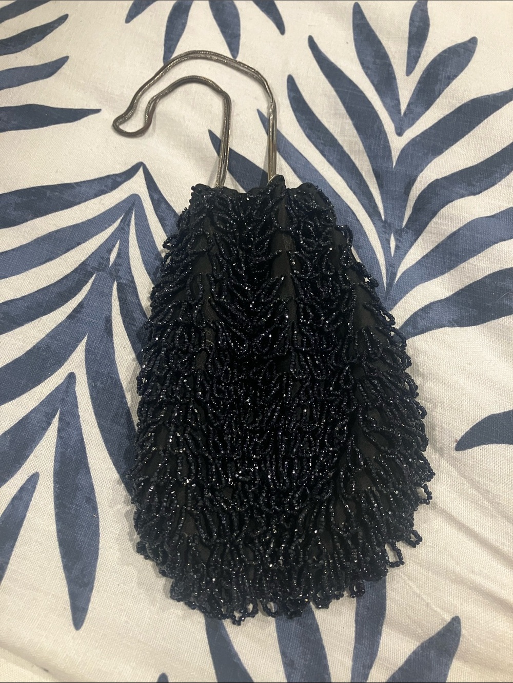 Beautiful Vintage Beaded Evening Clutch in Black
